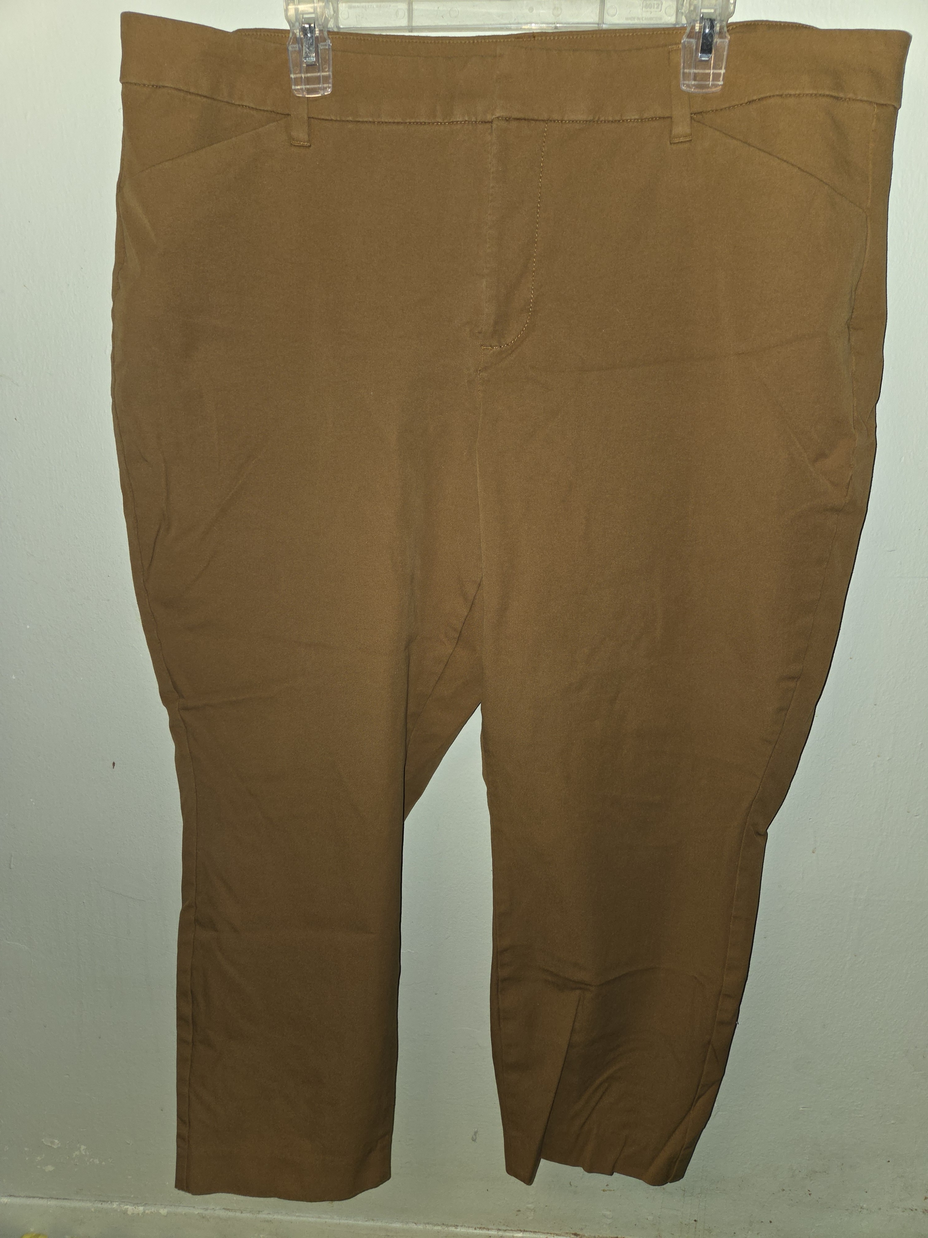 Old Navy Womens Pixie Dress Pants Rust Brown Stretch Chinos Size 22
